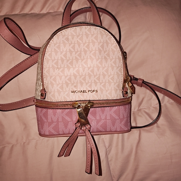 Michael Kors Two-Tone Pink Backpack - Picture 1 of 3